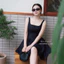 Váy jean nữ thiết kế dáng xoè cup ngực cổ vuông chiết eo tôn dáng ,Đầm demin 2dây dáng ngắn xoè nhẹ basic nữ tính