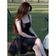 Váy jean nữ thiết kế dáng xoè cup ngực cổ vuông chiết eo tôn dáng ,Đầm demin 2dây dáng ngắn xoè nhẹ basic nữ tính