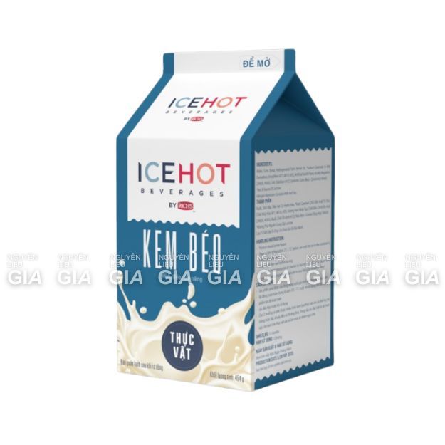 Kem béo thực vật ICEHOT Rich's hộp 454g - Kem Base, On-top, Kem béo vị sữa
