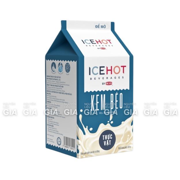 Kem béo thực vật ICEHOT Rich's hộp 454g - Kem Base, On-top, Kem béo vị sữa