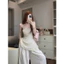 Set Áo cup ngực ren thêu hoa nổi dáng peplum xoè nhẹ kèm quần suông dài ống rộng style tiểu thư thanh lịch quý phái