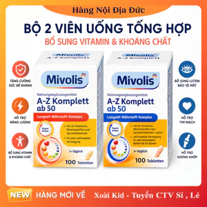 Vitamin Tổng Hợp Mivolis A Z Depot Ab Cho Người Trên 50 Tuổi, 100 Viên - Hàng Đức Chính Hãng
