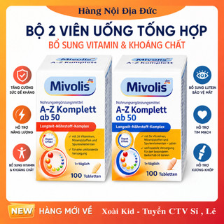 Vitamin Tổng Hợp Mivolis A Z Depot Ab Cho Người Trên 50 Tuổi, 100 Viên - Hàng Đức Chính Hãng