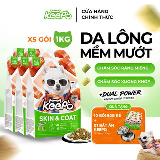 [MUA 5 TẶNG 10] Hạt Chó Keepo K3 Combo 5 Gói 1KG, Da và Lông Chăm Sóc Răng Miệng Cải Thiện Xương Khớp