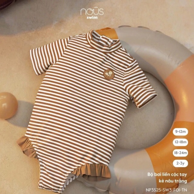 Nous Swim Baby Bộ đồ bơi liền cộc, bodysuit cho bé gái chất liệu mềm mịn