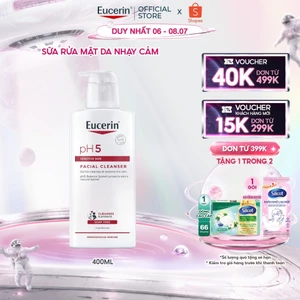 Sữa rửa mặt không gây kích ứng cho da nhạy cảm Eucerin pH5 Facial Cleanser 400ml