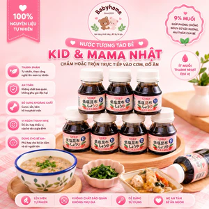 NƯỚC TƯƠNG TẢO BẸ KIDS&MAMA NHẬT BẢN CHAI 100ML , GIA VỊ ĂN DẶM GIÀU DINH DƯỠNG DÀNH CHO BÉ