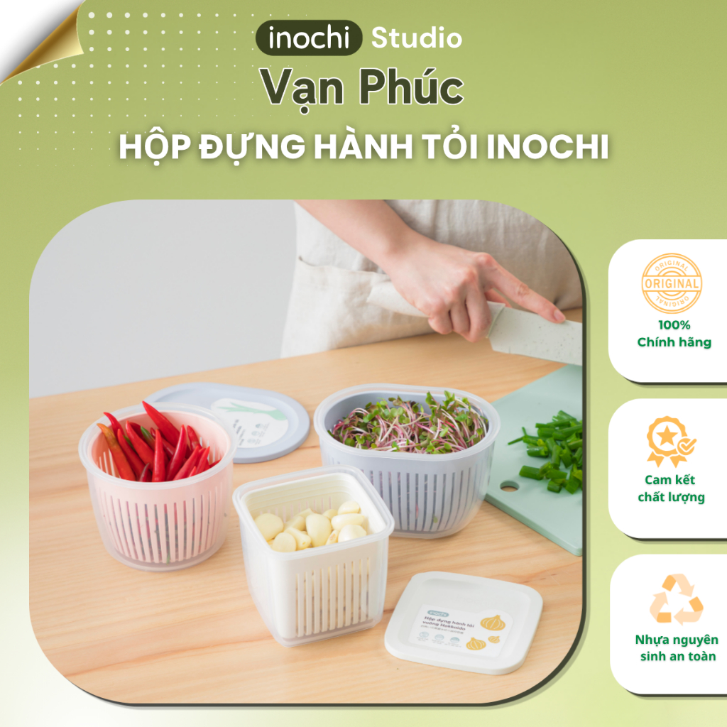Hộp đựng hành tỏi nhà bếp Hokkaido 2 lớp ráo nước, cấp đông được thực phẩm