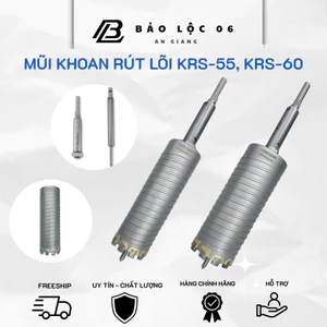 Mũi Khoan Rút LõiKING BLUE KRS Ø55 x 155MM, KRS Ø60x155 Chính Hãng - Me Kim Cương Cao Cấp