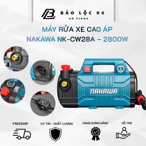 Máy Rửa Xe Cao Áp NAKAWA NK-CW28A – 2800W – Motor Cảm Ứng Lõi Đồng 100% – Chỉnh Áp 30-155 Bar