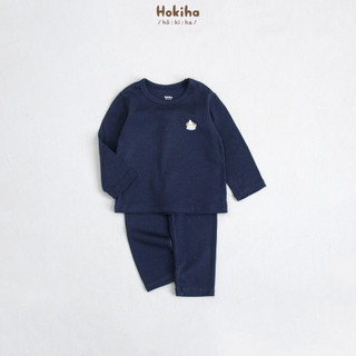 Bộ quần áo dài tay in hình basic cho bé trai, bé gái Hokiha vải cotton mềm mại, thoáng mát size 8-17kg B161