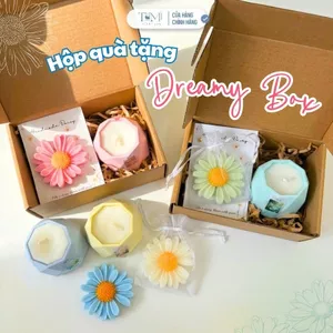 Hộp Quà Tặng Nến Thơm Kèm Sáp Hoa Cúc, Cốc Nến Siêu Đáng Yêu, Tặng Bạn Bè, Người Yêu, Đồng Nghiệp