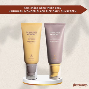 Kem chống nắng 50ml thuần chay HARUHARU WONDER BLACK RICE DAILY SUNSCREEN SPF50+ PA++++ [Glow Beauty] [Hàng có sẵn]