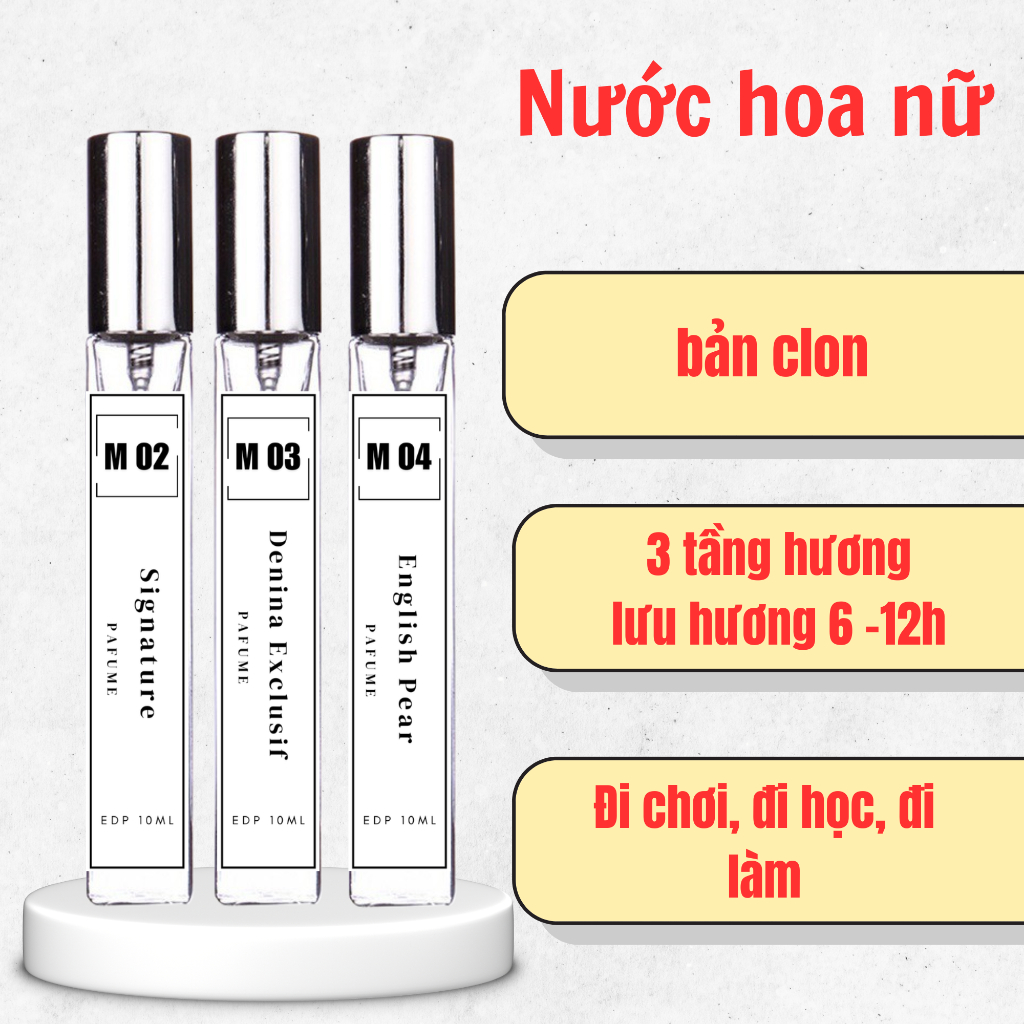Nước hoa nữ triết NANMY Bản clon lưu hương 6 đến 12 tiếng sang trọng quyến rũ