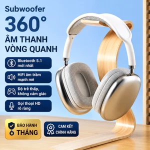 Tai Nghe Chụp Tai Bluetooth Không Dây 5.1 HIFI Âm Thanh Stereo Bass Mạnh Có Mic AUX TF Cho Điện Thoại PC