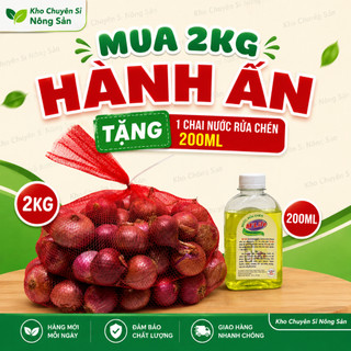 [Quà Tặng Nước Rửa Chén] Mua 5Kg Hành Khô Ấn Độ Tặng 1 Chai Nước Rửa Chén 200ML & 1 Bịch Hạt Nêm 55G