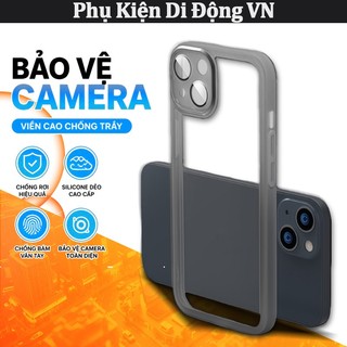 Ốp lưng iPhone silicone mềm cao cấp chống sốc kèm kính camera bảo vệ cho iPhone 17 16 15 14 13 12 11 Pro Max XS XR 7P 8P