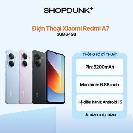 Điện Thoại Xiaomi Redmi A7 3GB 64GB Chính Hãng Bảo Hành 18 Tháng