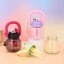 Bình nước nhựa PP 800ml có ống hút và lõi lọc trà họa tiết Panda dễ thương MUN STORE BNPAN85