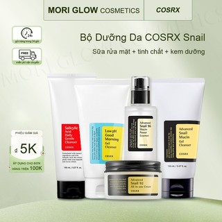 【COSRX Chính Hãng】Bộ Dưỡng Da Snail  Sữa Rửa Mặt Dịu Nhẹ Tinh Chất 96% Ốc Sên  Dưỡng Ẩm  Phục Hồi Da