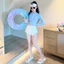 Đồ Bơi Bé Gái Tay Dài Khóa Kéo Chống Nắng Bộ Bơi Áo Quần Thể Thao Co Giãn Nhanh Khô Dành Cho Mùa Hè