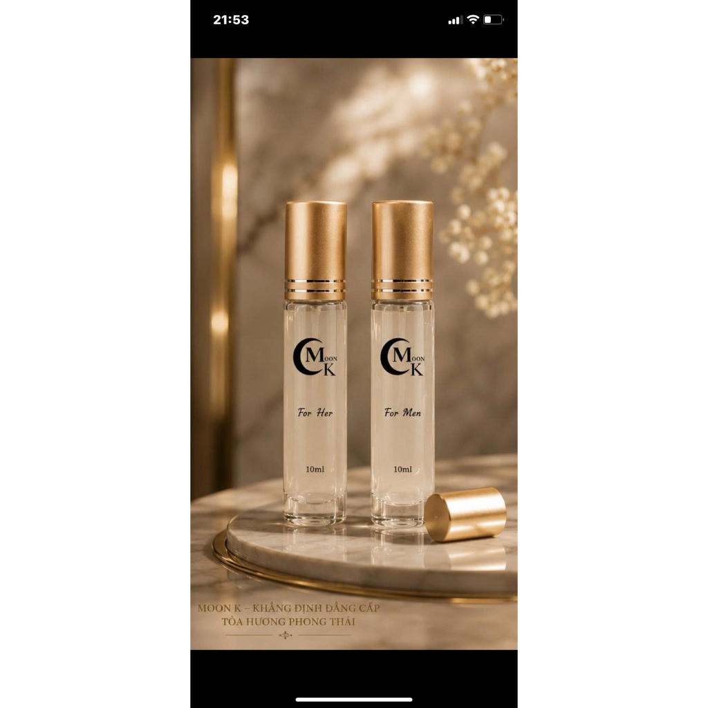 Mẫu mới  nước hoa tinh dầu unisex hương thơm sang trọng cuốn hút hộp 2 chai nam và nữ  10ml