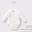 Nous Baby Bodysuit, body chip dài tay, bộ liền cài lệch bé trai bé gái trơn basic chất petit mềm mịn dưới 10.5kg BST T5