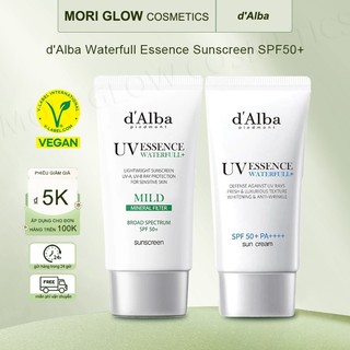 d'Alba Waterfull Essence Suncream – Chống nắng nâng tông, căng bóng glass skin (50ml)