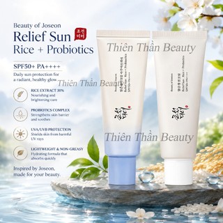 Kem Chống Nắng Beauty of Joseon Relief Sun Rice + Probiotics SPF50+ PA++++ 50ml – Dưỡng Ẩm, Dịu Da, Chống Nắng Mạnh