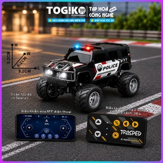 Xe Điều Khiển Từ Xa 1:64 Hợp Kim Chính Xác Cao | Bluetooth Không Dây | Đèn LED | Điều Chỉnh Tốc Độ Mini Diecast Cao Cấp