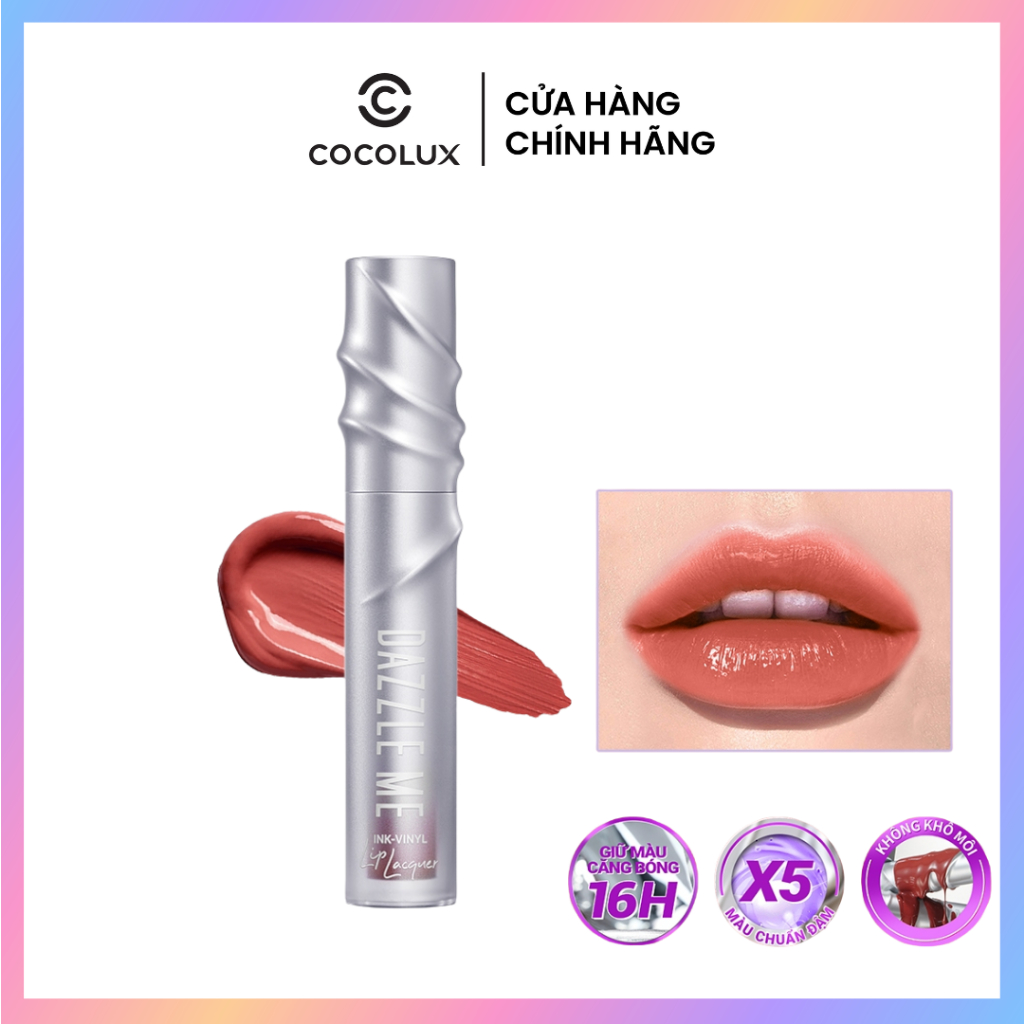 Son Bóng Dazzle Me Ink-Vinyl Lip Lacquer Lip Lacquer lâu trôi mịn màng kháng nước màu đẹp 2.5ml