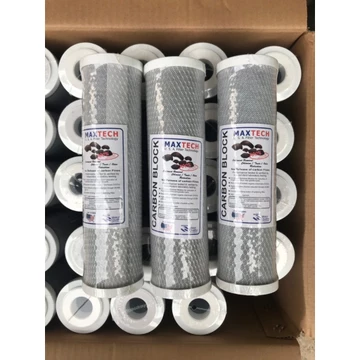 Combo 3 lõi lọc nước số 3 CTO 10 inch, lõi than hoạt tính nén, Lõi lọc than khối