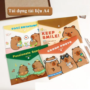 Túi Đựng Tài Liệu A4 Clear Bag Hoạt Hình Dễ Thương Lưu Trữ Hồ Sơ Giấy Tờ Cho Học Sinh Sinh Viên MUN STORE CLEARBAGHH15