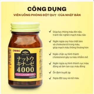 Viên Uống Hỗ Trợ Tai Biến Đột Quỵ 4000 Orihiro 60