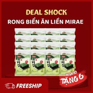 Lốc 3 gói rong biển ăn liền Mirae ăn liền nội địa Hàn Quốc mới về, tốt cho sức khỏe