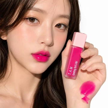 Son Tint Bóng T.A.M Lasting Tint 24H – Màu Hồng baby Tươi, Lâu Trôi, Căng Mọng, Dưỡng Môi
