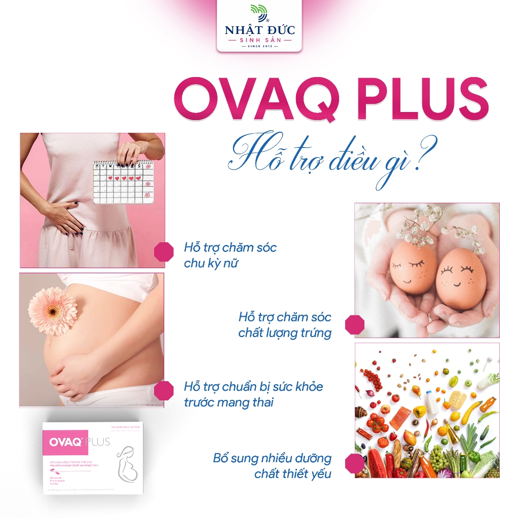 OVAQ Plus Chính Hãng Dưỡng Chất Bổ Trứng Cho Phụ Nữ Chuẩn Bị Mang Thai Chứa Myo-Inositol & D-Chiro Inositol