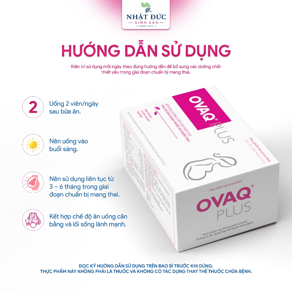 OVAQ Plus Chính Hãng Dưỡng Chất Bổ Trứng Cho Phụ Nữ Chuẩn Bị Mang Thai Chứa Myo-Inositol & D-Chiro Inositol