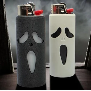 Vỏ Bọc Bật Lửa Hình Mặt Ma Ghost In 3D | Ốp Bật Lửa Độc Lạ Decor Cá Tính Quà Tặng