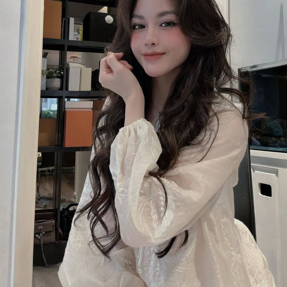 Set đồ nữ, đồ bộ nữ DONNA HCOM25352 áo voan hoa dáng babydoll mix chân váy xoè xếp ly tiểu thư