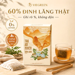 Trà Túi Lọc Đinh Lăng 60% VIEGREEN An Nhiên 50 Túi x 3g, Không Caffeine, Hương Nhài, GMP HACCP