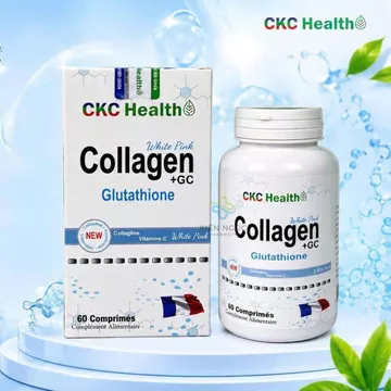 Viên uống Collagen +GC CKC nhập khẩu Pháp bổ sung collagen, glutathion vitamin C - Hộp 60 viên