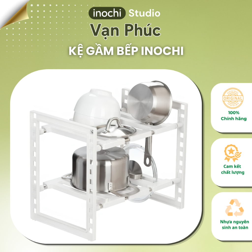 Kệ gầm bếp inochi để giày, chén bát đĩa, gầm bàn, gầm tủ Inochi Tokyo Nhật Bản, kệ nhà bếp, gia vị
