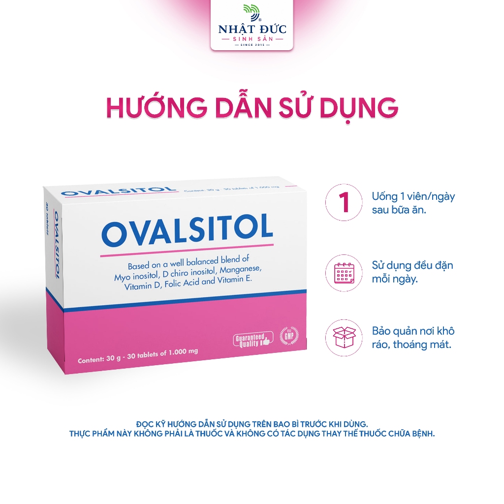 OVALSITOL Chính Hãng Dưỡng Chất Inositol Cho Phụ Nữ Có Buồng Trứng Đa Nang Chuẩn Bị Mang Thai