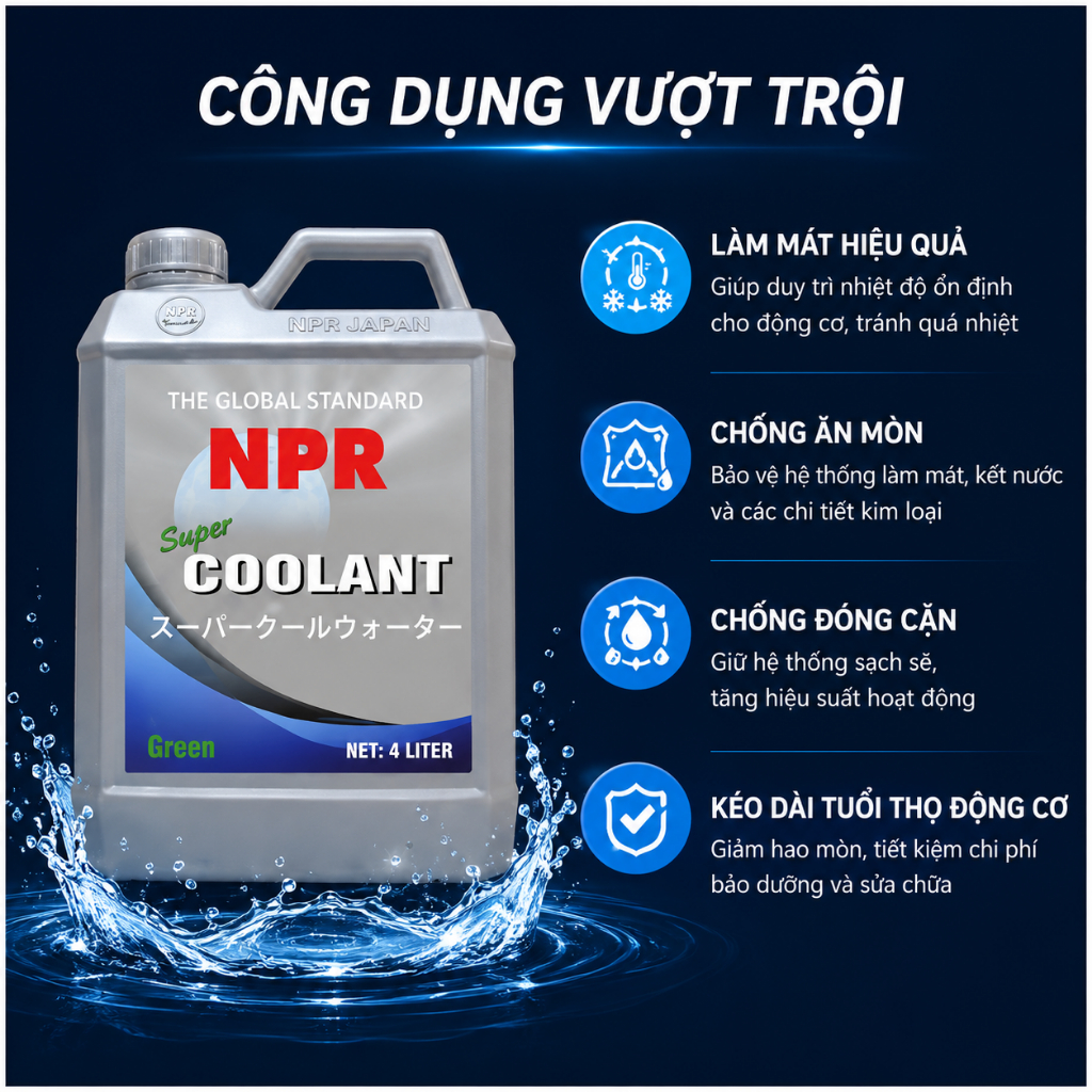 Nước làm mát ô tô - Nước mát động cơ ô tô