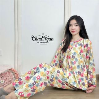 [S5- 2] Đồ Bộ Ngủ Vải Tole Lanh Tay dài quần dài, Tay Raglan, có nút kiểu Pijama