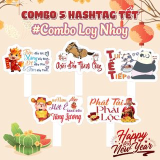 COMBO 5 Hashtag TẾT 2027, Tết Đinh Mùi, Chào Xuân.