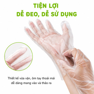 Găng Tay Nấu Ăn TPE Siêu Dai Family Deli An Toàn GD60 - Găng Tay TPE Dùng Một Lần Co Giãn Tốt