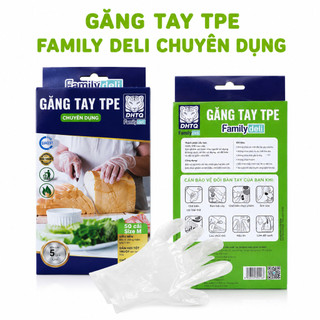 Găng Tay Nấu Ăn TPE Siêu Dai Family Deli An Toàn GD60 - Găng Tay TPE Dùng Một Lần Co Giãn Tốt