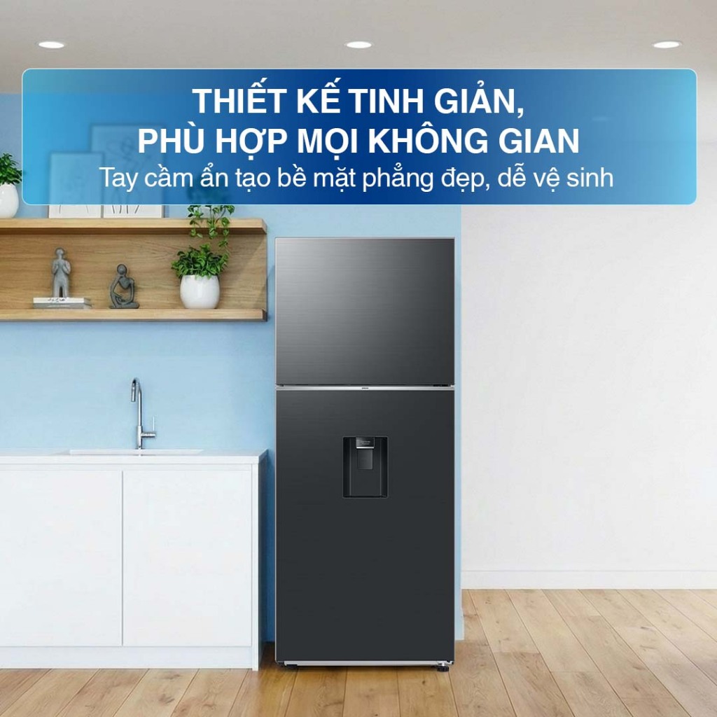 Tủ Lạnh Samsung Ngăn Đông Trên 382L RT38CG6584B1SV - Ngăn Lấy Nước Ngoài,  màu Đen